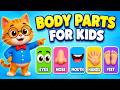 Body Parts for Kids 🧒 | Learn Eyes, Nose, Mouth, Hands &amp; Feet | Preschool Learning
