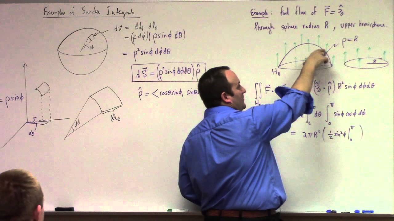 Multivariate Calculus: Lecture 51: surface integration examples - YouTube