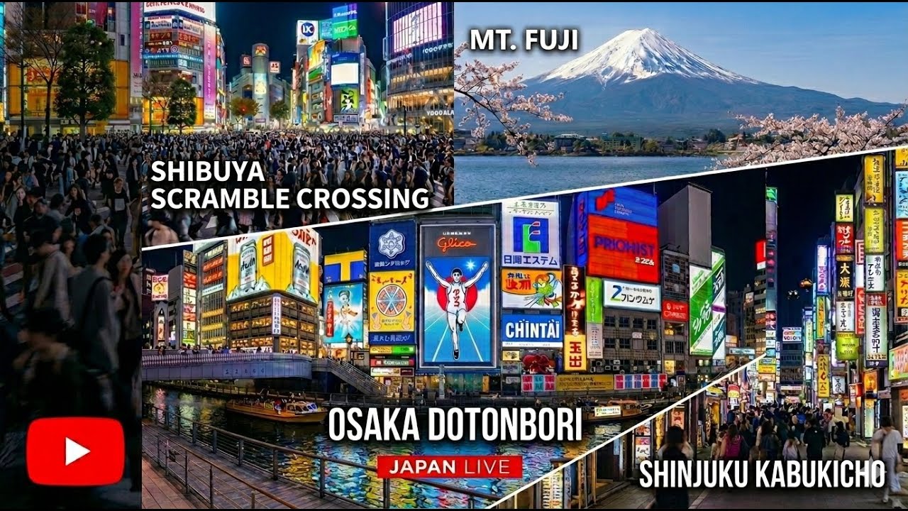 Japan Live 24/7: Tokyo, Mt. Fuji, Osaka  | 日本ライブ 東京、富士山、大阪 🇯🇵