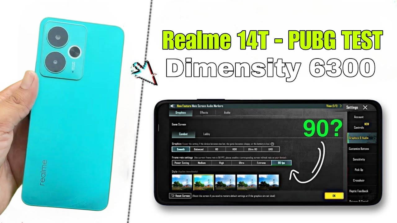 Realme 14T Pubg Test | Realme 14T Bgmi Test | Dimensity 6300
