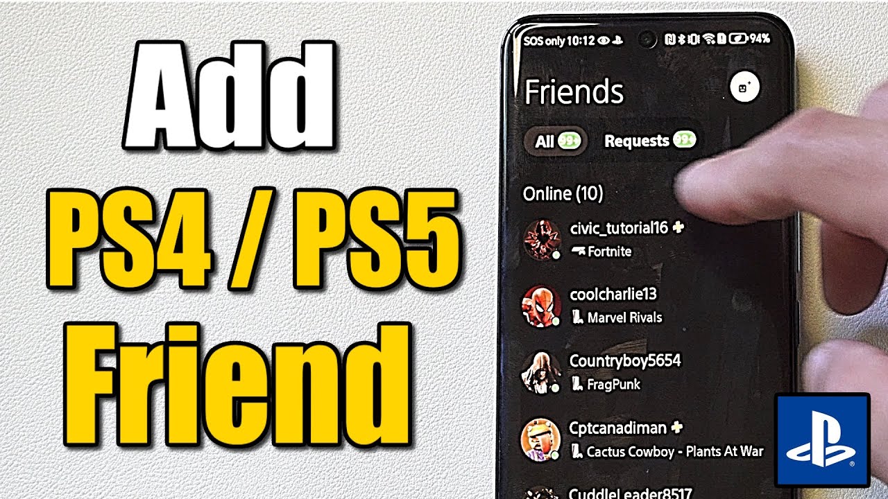How to Add PS4 or PS5 Friend on Phone using PlayStation App (Easy ...