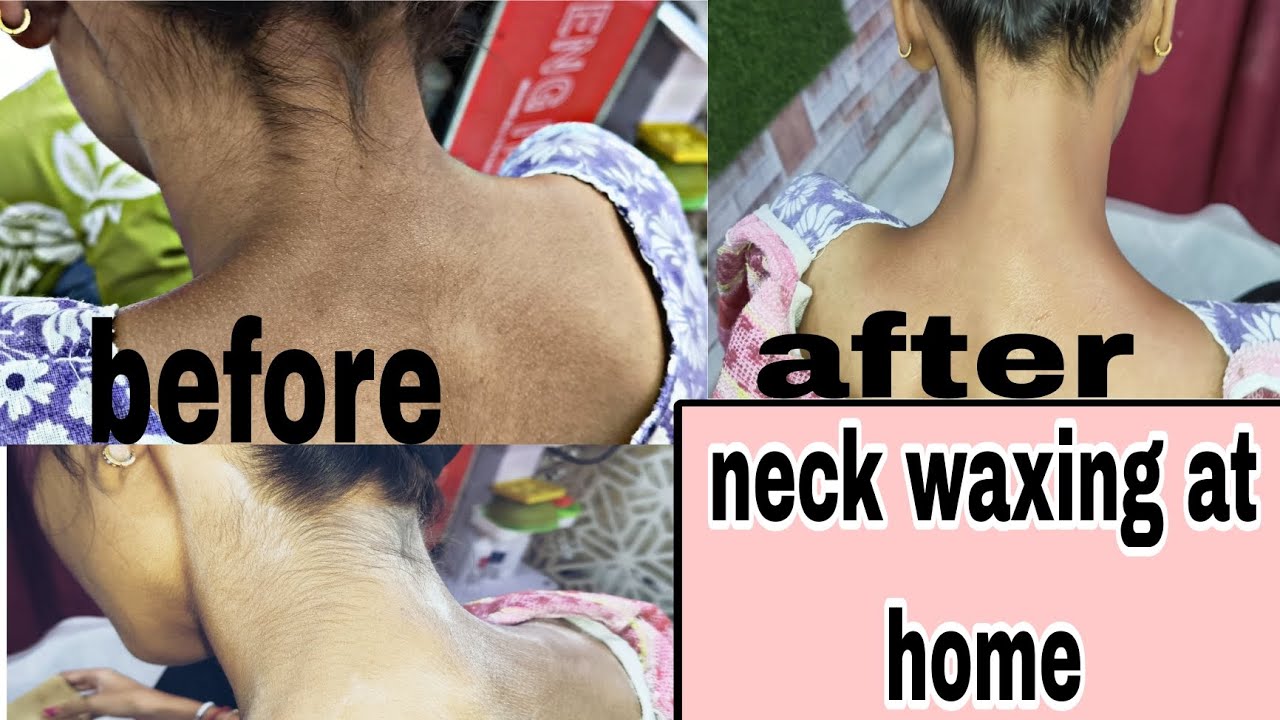 Neck waxing at home easily 😄