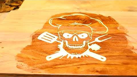 Inlay Cutting Board Grill Master Walnut Chopping Block