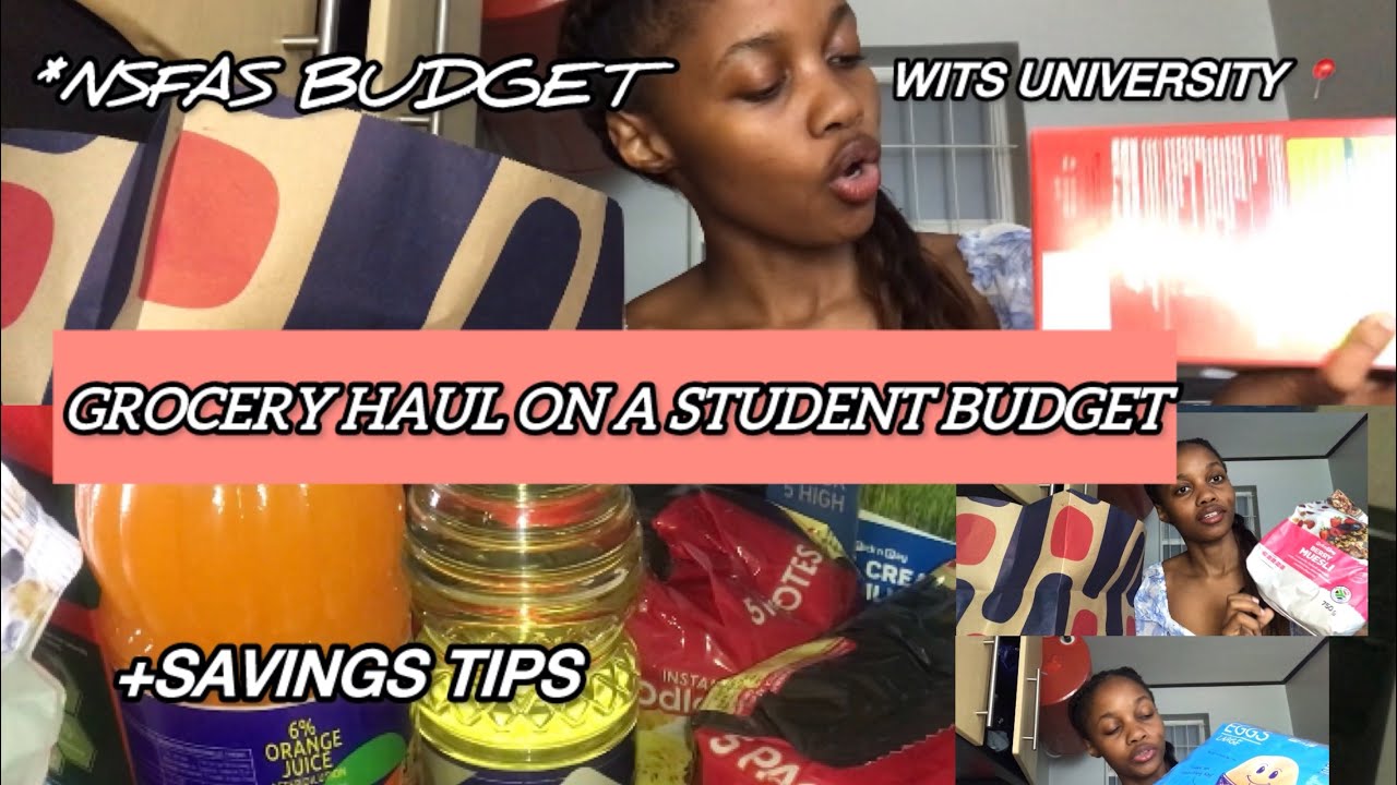 Grocery haul on a student budget | Nsfas budget | Wits University student | +savings tips 