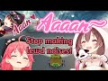 Korone Accidentally Lets Out a Sensitive Voice During Mario Kart (Marine Miko Team)