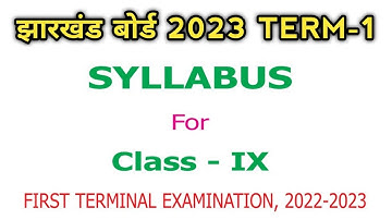 Class 9 new Syllabus 2023 JAC Board Term-1/ Jac board 9th Syllabus 2023 Exam Term 1