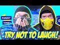 Scorpion & Sub-Zero TRY NOT TO LAUGH CHALLENGE W/ PUNISHMENT! (Ultimate Epic Fails Compilation)