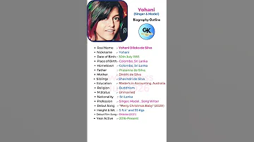 Yohani Singer Model Biography Shorts Short Youtube Ytshorts Yohani Biography Trending 
