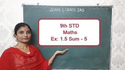 Spark & Crack IAS - TN Samacheer 9th Maths New Syllabus Unit 1 Set Language EX 1.5 | Sum 5 | Shrijo