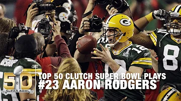 #23: Aaron Rodgers' Perfect Pass to Greg Jennings Super Bowl XLV | Top 50 Clutch Super Bowl Plays