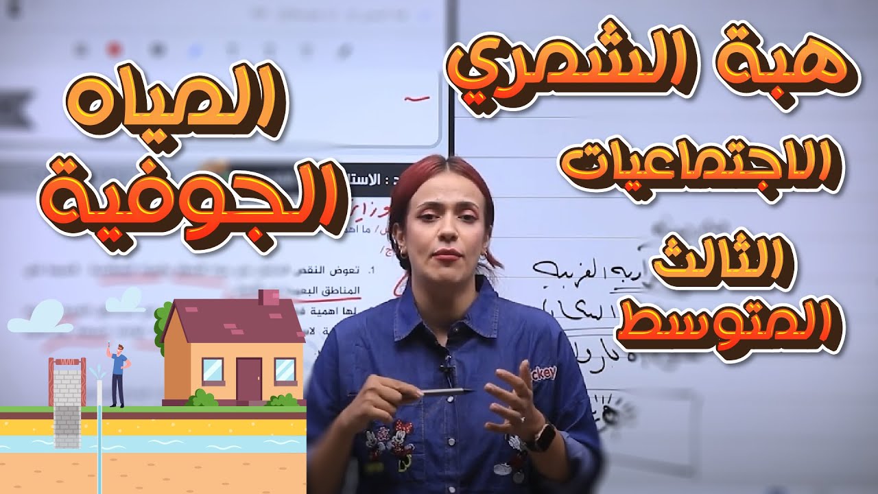 اجتماعيات الثالث المتوسط - المياه الجوفيه  - أ.هبة الشمري