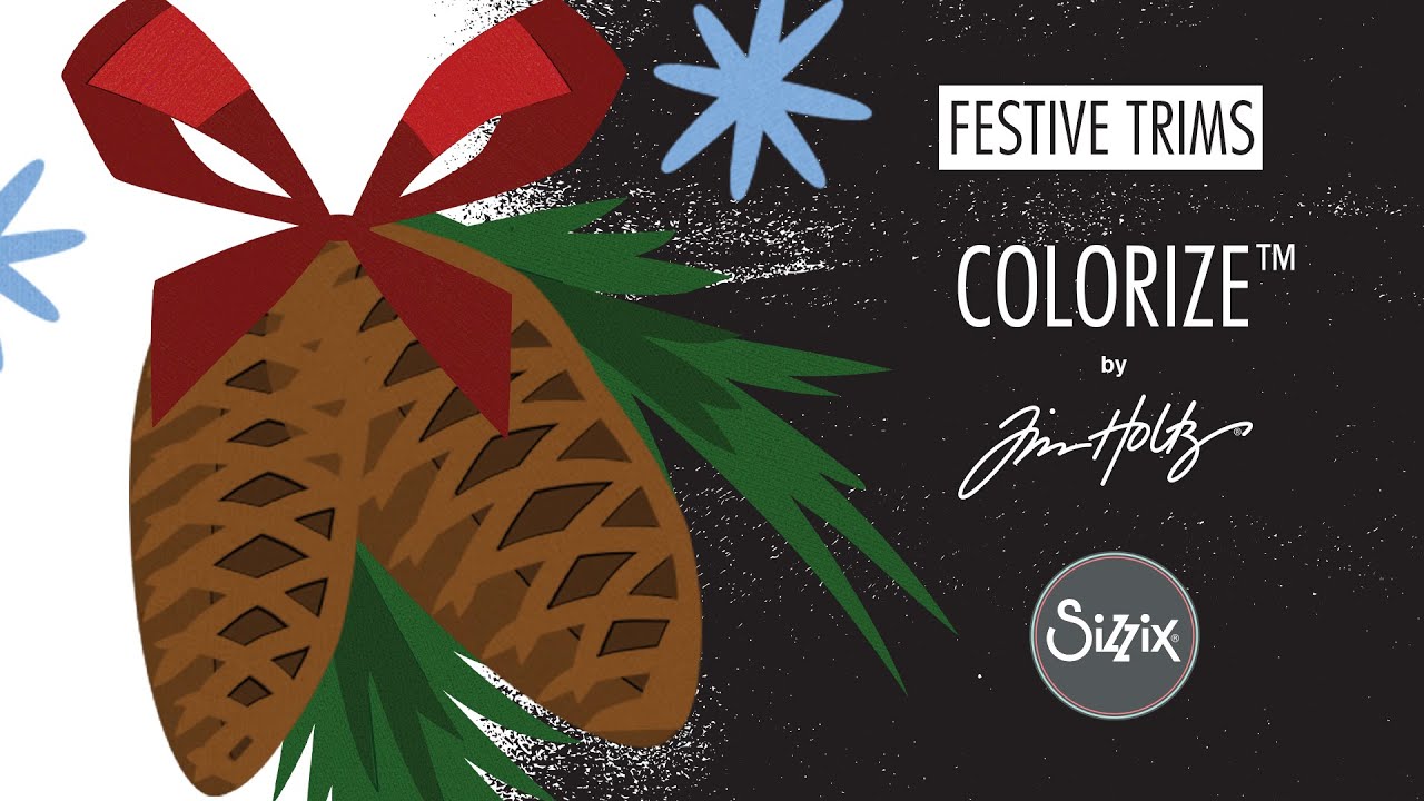 Craft the Sizzix Thinlits, Festive Trims Colorize™ Die Set by Tim Holtz! ®