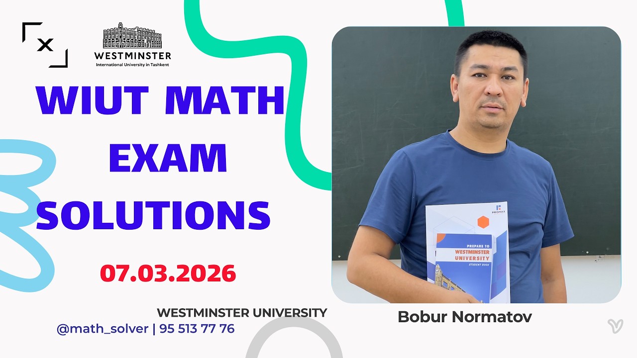 Mwit Math Question WIUT MATH EXAM SOLUTION 07.03.2026 - YouTube