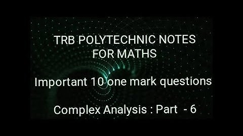 PG TRB maths in tamil /TRB POLYTECHNIC NOTES FOR MATHS : one mark questions