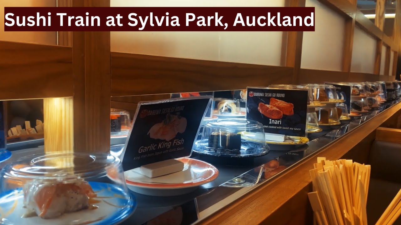 Visiting a Sushi Train Restaurant for dinner YouTube