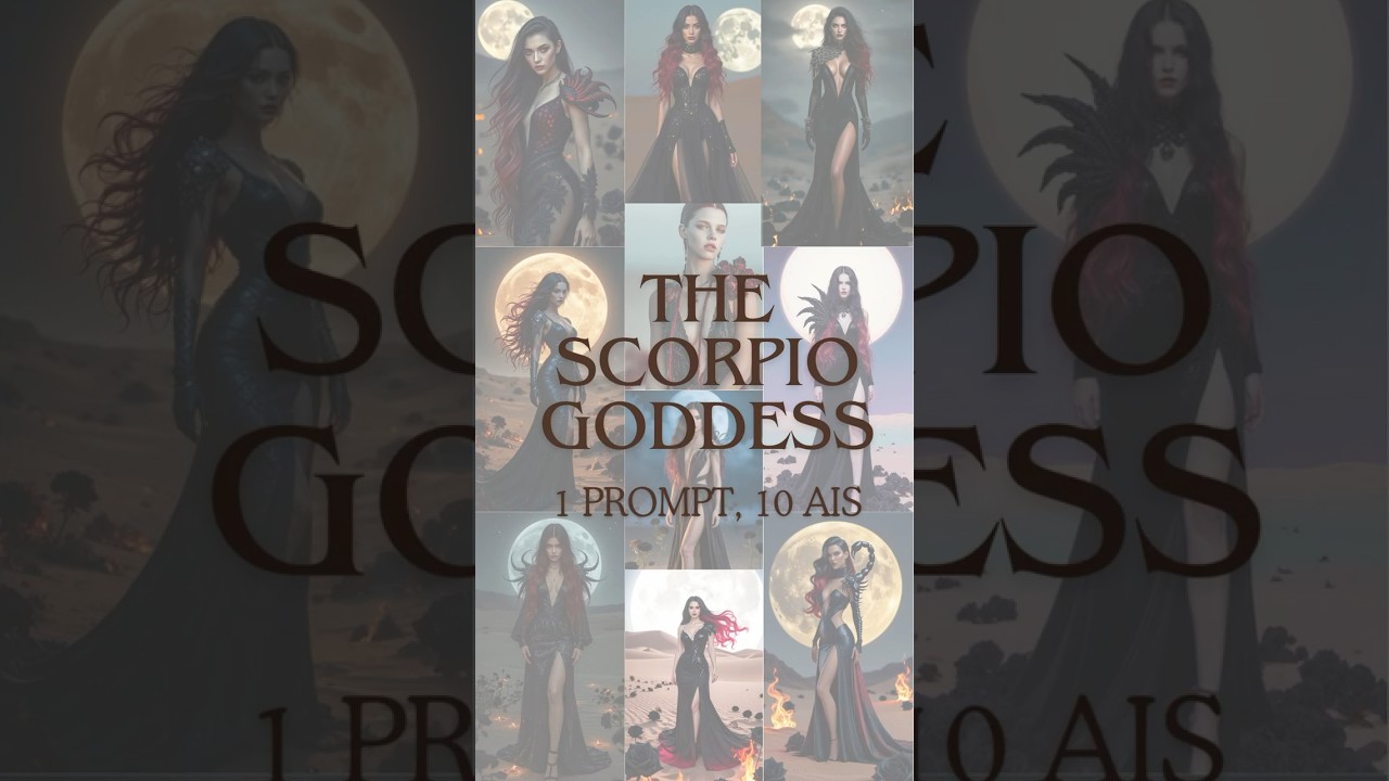 One goddess. One prompt. 10 AI art tools | Scorpio | Zodiac Goddess Series