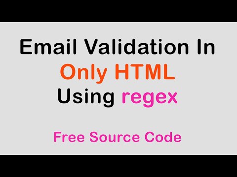 Email validation in HTML without JavaScript ?