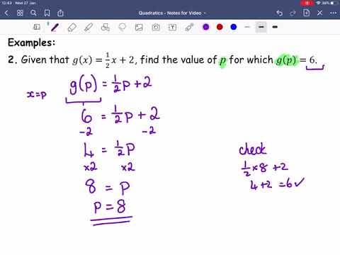 Quadratics - Reverse Functions