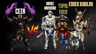 CEZA vs Hırsız Hardman, Topal Eren ve Eşşek Kubilay 10.000 Kc 4 - 0 Haddini bildiriyoruz