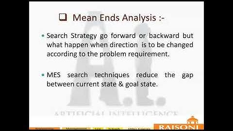 AI- Artificial Intelligence-TE CSE-IT-Mean End Analysis(MEA)
