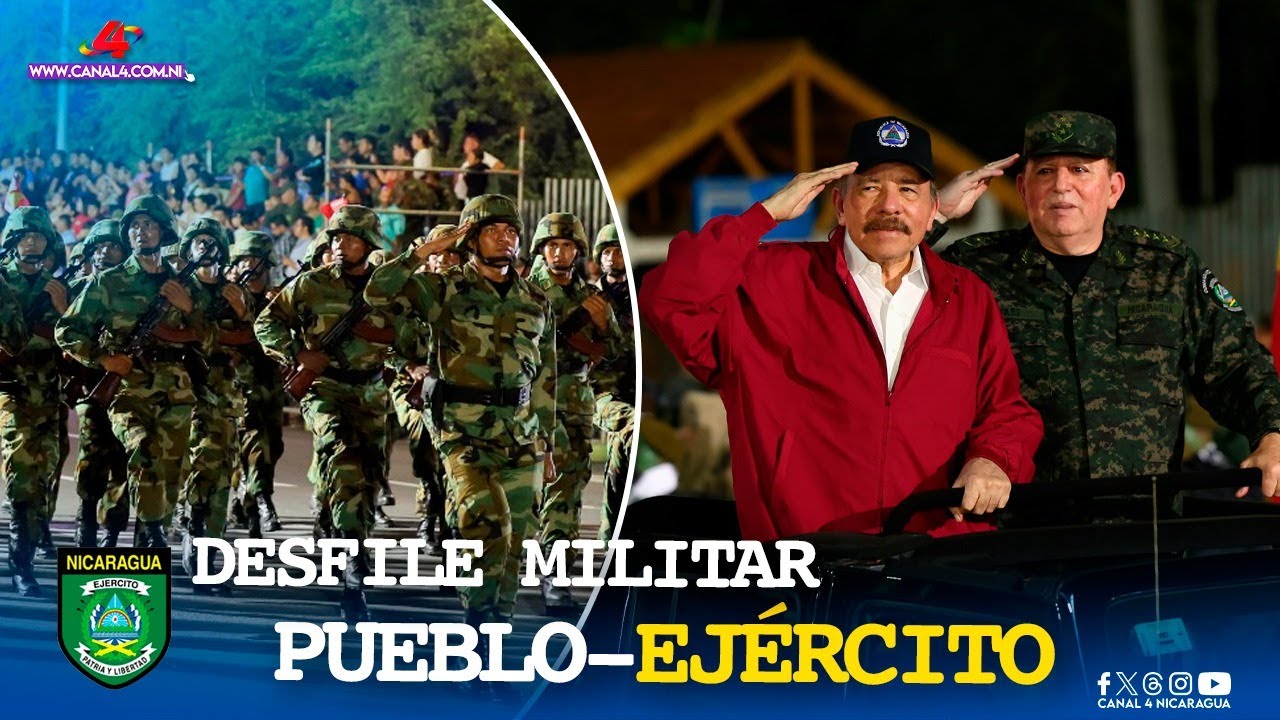 Desfile Militar Pueblo-Ejército en honor al 45 aniversario del Ejército de Nicaragua