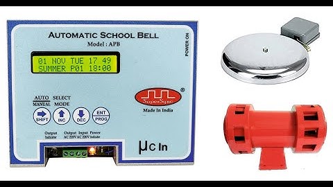 Automatic School Bell Timer Model : APB - Schedule Programming Procedure (Video Language - Hindi)