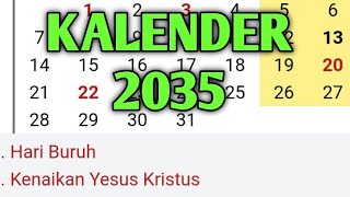 Kalender 2035 Lengkap Dengan Libur Nasional