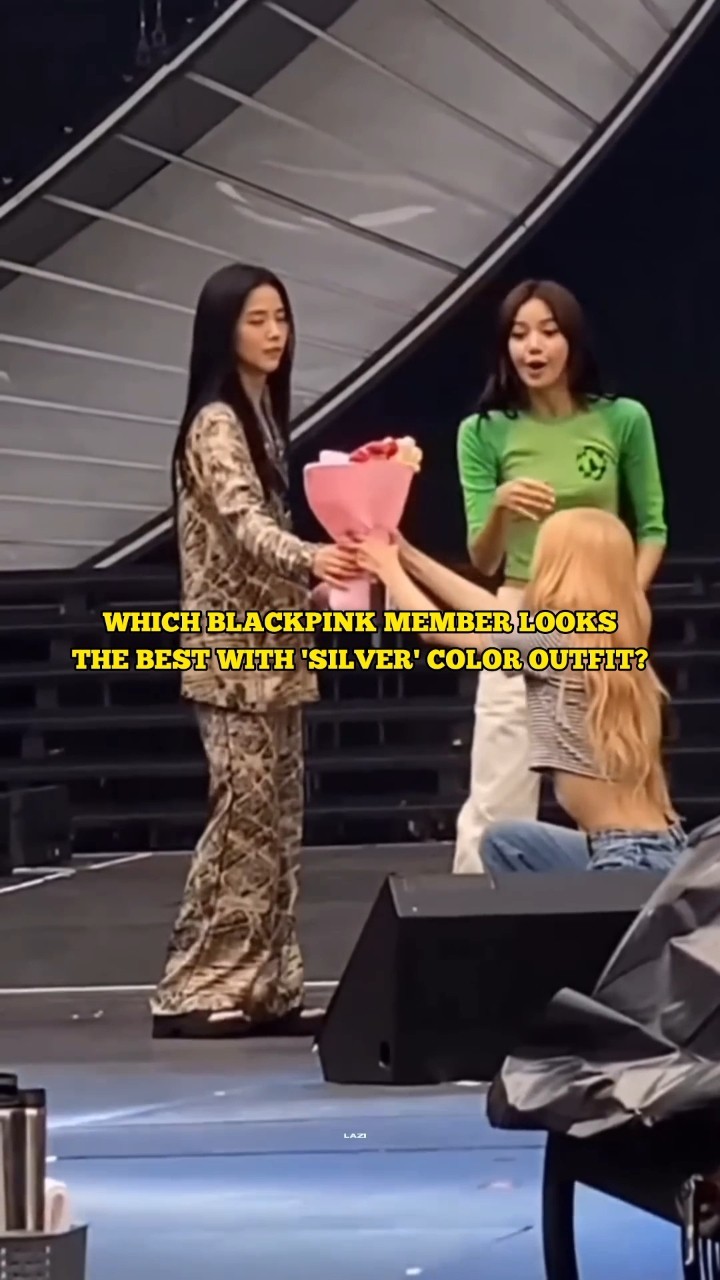 Which BLACKPINK member looks the best with 'SILVER' Color OUTFIT? #lisa #jisoo #jennie #rosé #shorts