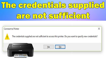 How to fix The credentials supplied are not sufficient printer error in Windows Windows 10 or 11