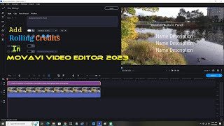 Add Rolling Credits In Movavi Video Editor 2023