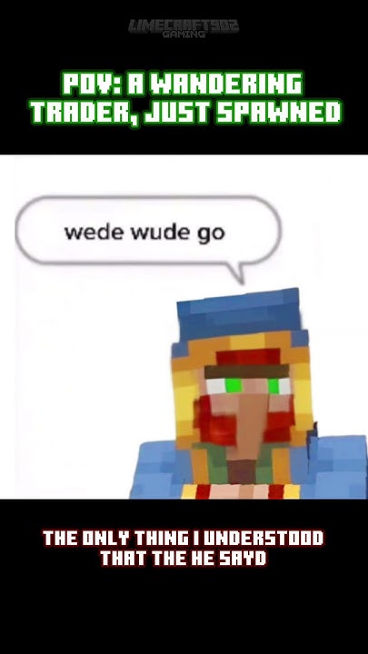 WANDERING TRADER in MINECRAFT be like 😂 #shorts #minecraft #viral # ...