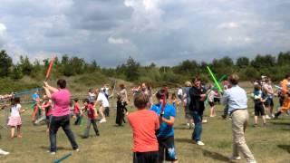 Guinness World Record attempt for biggest lightsaber fight Gaydon