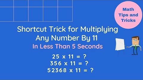 How to multiply ANY number by 11 in Just 5 Seconds | Easy Multiplication Trick | Math Tips & Tricks
