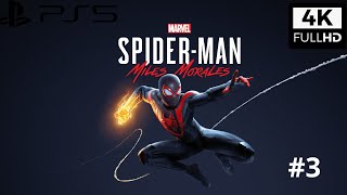 SPIDER-MAN MILES MORALES Gameplay Walkthrough Part 3 FULL GAME [4K 60FPS PS5] - No Commentary