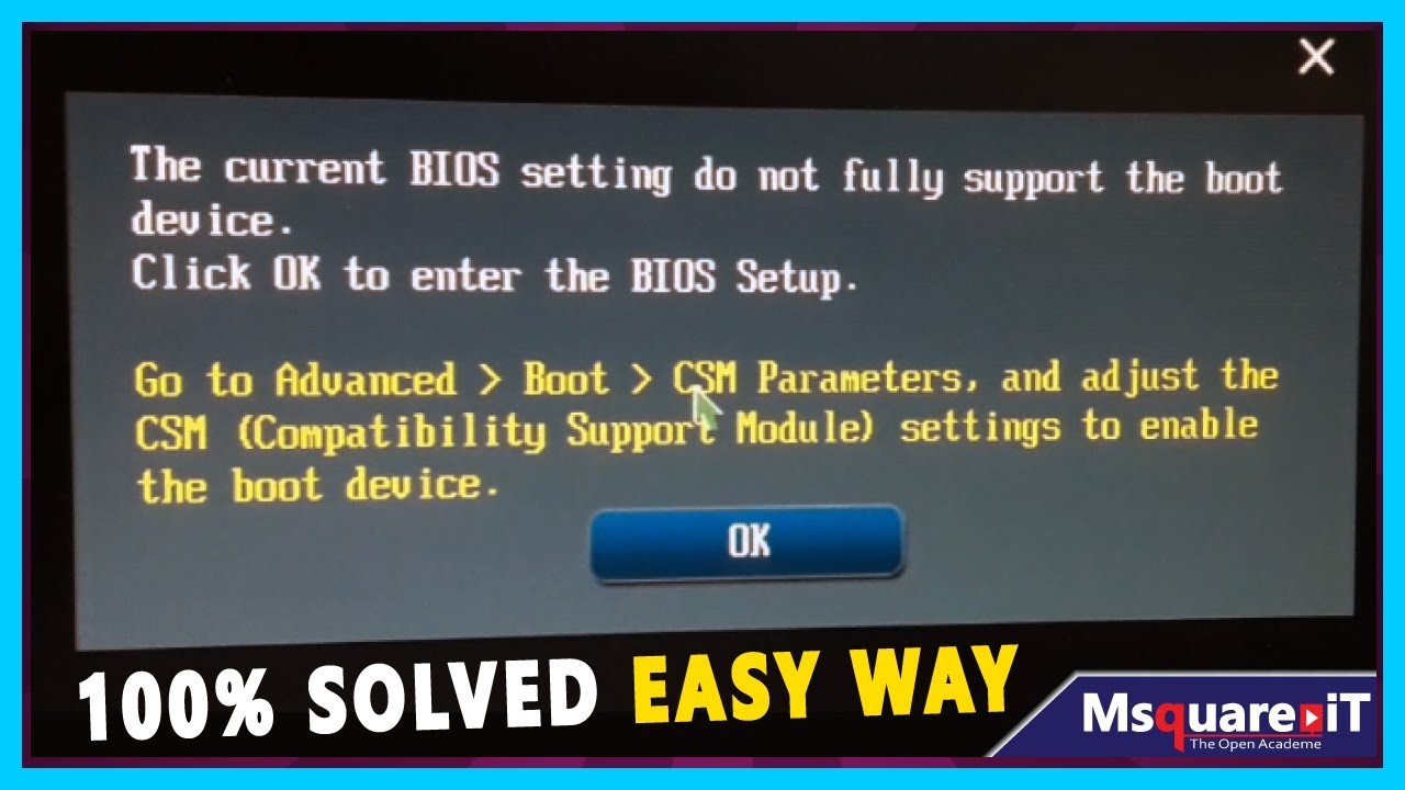 BIOS-CSM-Parameter