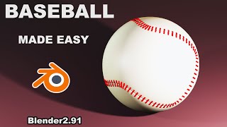 making a baseball in blender 2.91