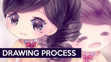 【PaintTool Sai】Negai Chibi - Drawing Process