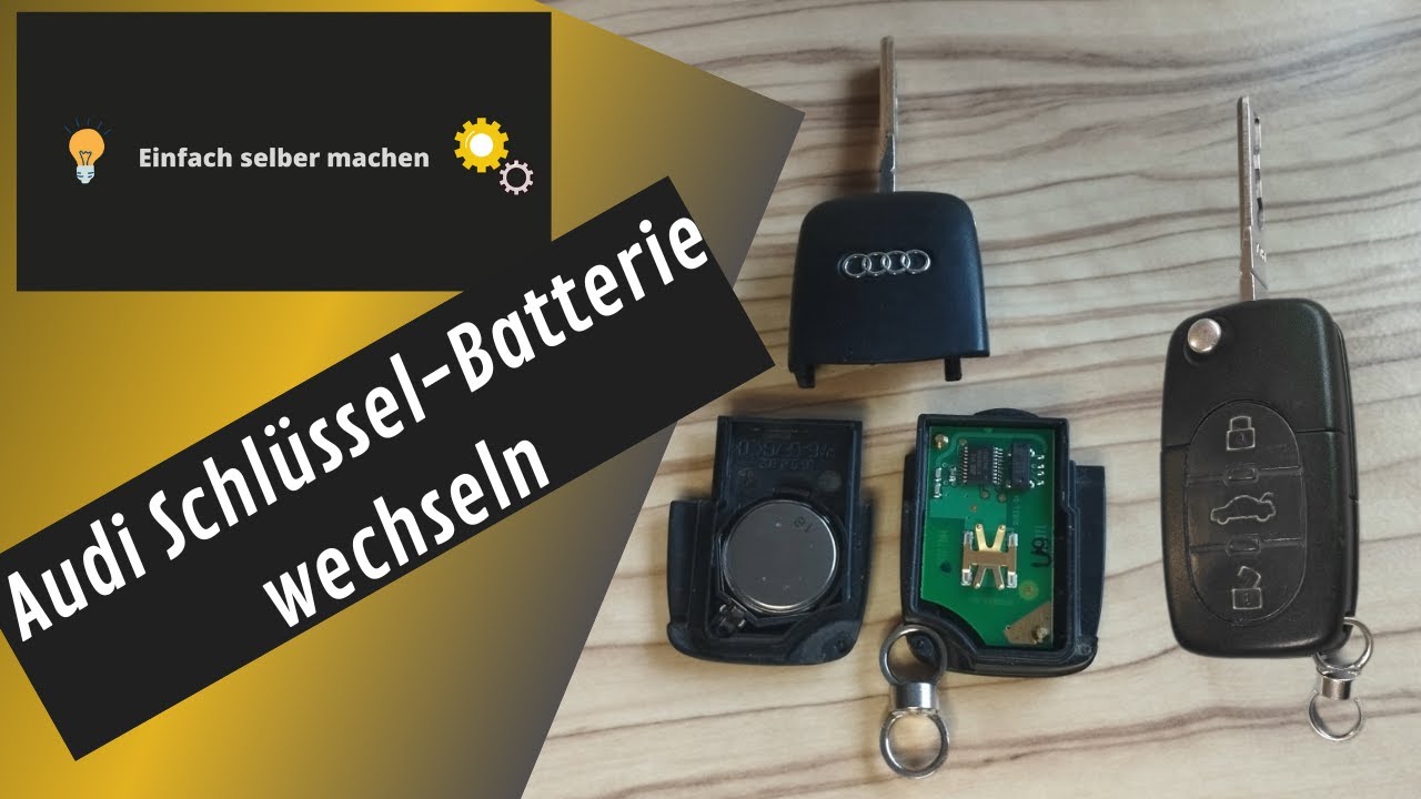 Audi Schlüssel-Batterie erneuern Audi A2 A3 A4 A8 TT 3-Tasten