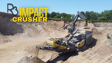 Keestrack R3 Impact Crusher | Crushing Fines-Heavy Rock to 1½" Minus