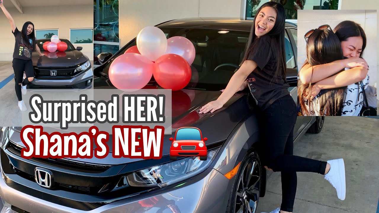 SURPRISING MY DAUGHTER WITH A BRAND NEW CAR! (2020 HONDA CIVIC EX) **Emotional**