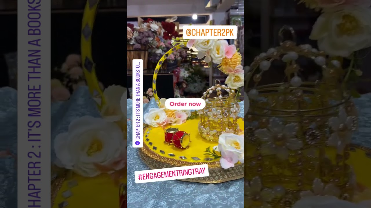 💍🌸 Traditional Engagement Ring Tray | Floral Mehndi Theme | Chapter2PK 🎁✨