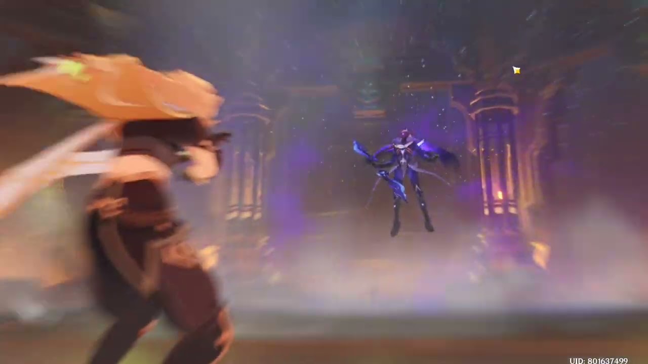 1 hp Yoimiya vs Lv.90 Childe no damage taken