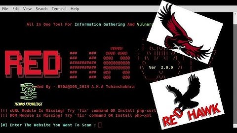 Use RED HAWK to hack and find Location of a Website
