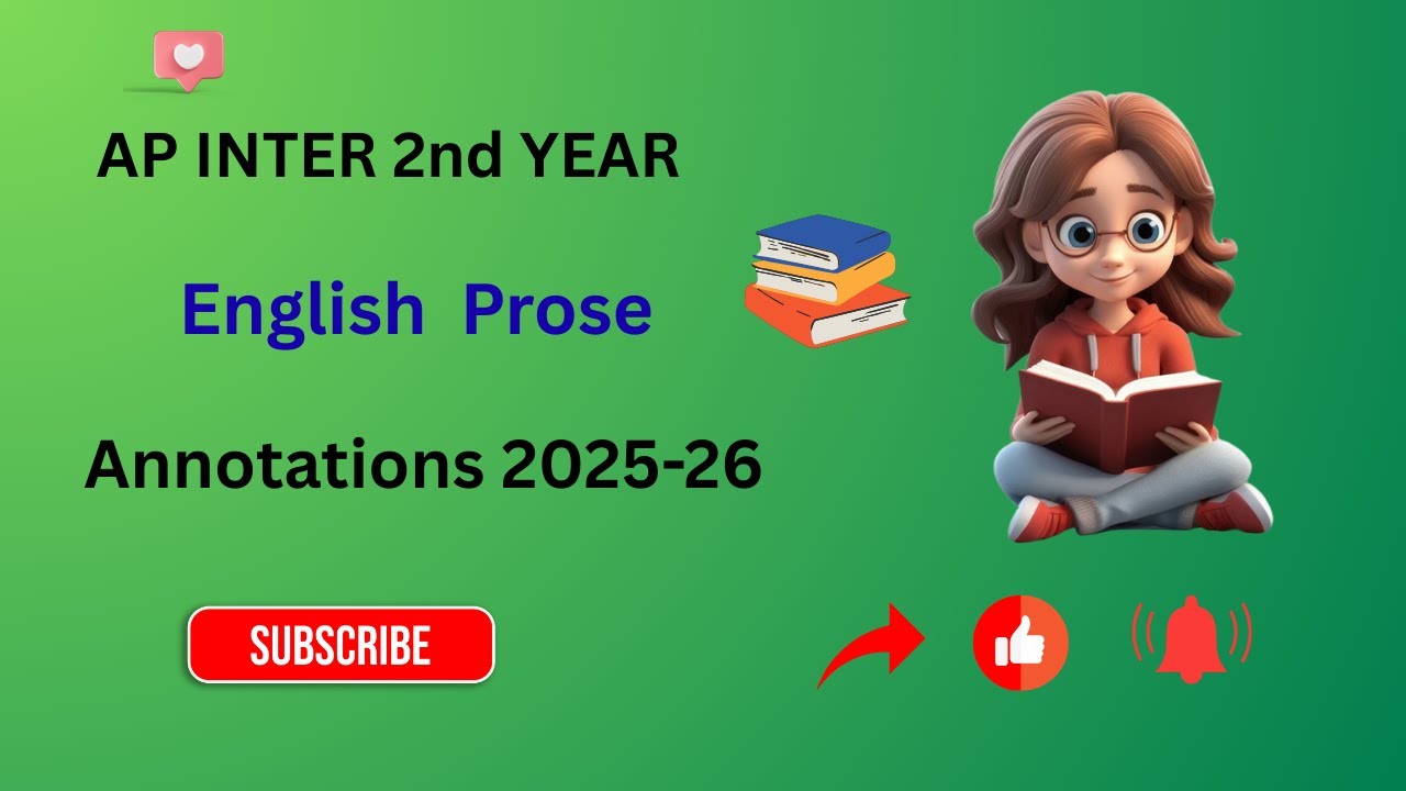 AP Inter 2nd Year English Prose Annotations 2025-26