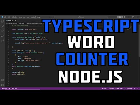 Develop a Word Counter using TypeScript and Node.js