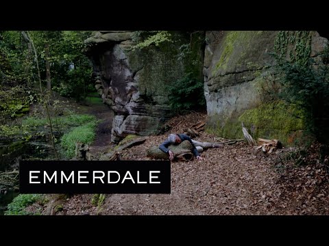 Emmerdale - Caleb Gets Pushed Off A Gauge