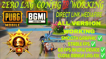Zero Lag 60 fps Config 3.7 Pubg + Bgmi ⚡👑 | PUBG MOBILE LAG FIX CONFIG FILE ALL VERSION WORKING🔥✨❗