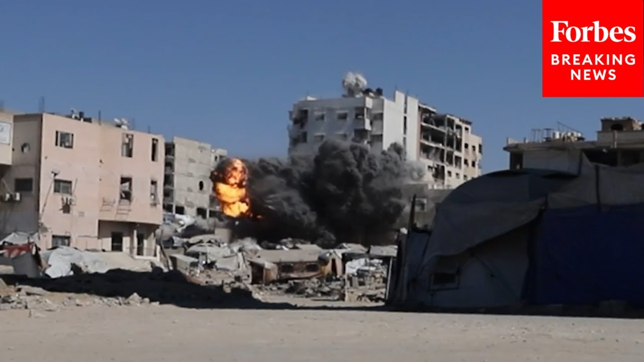 Video Captures Exact Moment Israeli Airstrike Hits Building In Gaza City