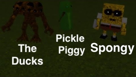How to get the spongy,pickle piggy and the ducks badge in custom piggy showcase
