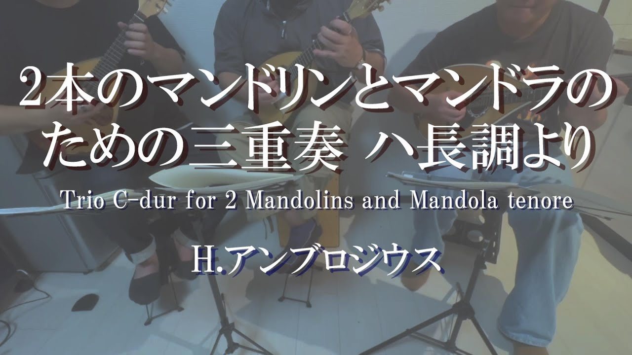 【マンドリン•マンドラ三重奏】2本のマンドリンとマンドラのための三重奏 ハ長調より